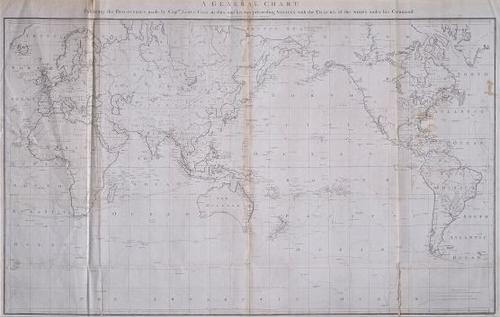 Map of Cook Voyages 1784