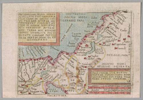 E42 - 1593 - PALESTINAE SIVE TOTIUS TERRAE PROMISSIONIS NOVE DESCRPTIO AUCTORE TILEMANNO STELIA SIGENENS