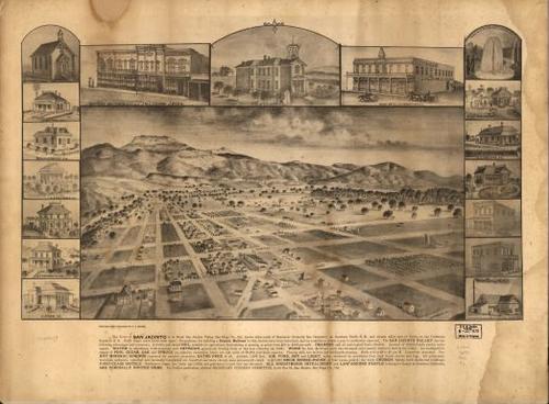 E65 - The Town of San Jacinto is in Great San Jacinto Valley San Diego Co Cal - 1886
