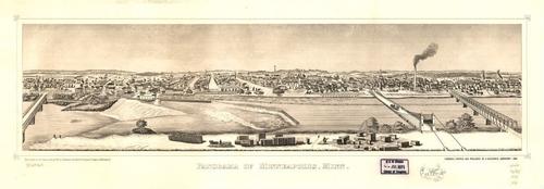E66 - Panorama of Minneapolis Minnesota - 1873