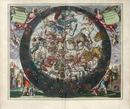 E67 HAEMISPHAERIUM STELLATVM BOREALE CVM SUBIECTO HAEMISPHAERIO TERRESTRI