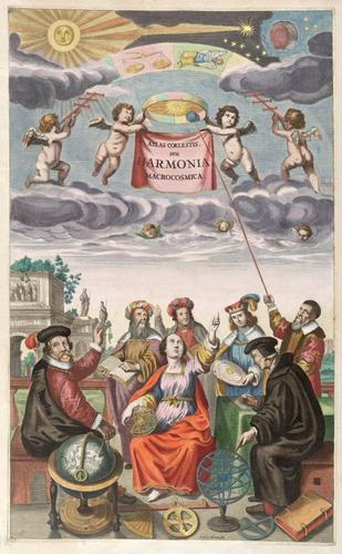 E67 - Frontispiece of the Harmonia Macrocosmica 1660 of Andreas Cellarius
