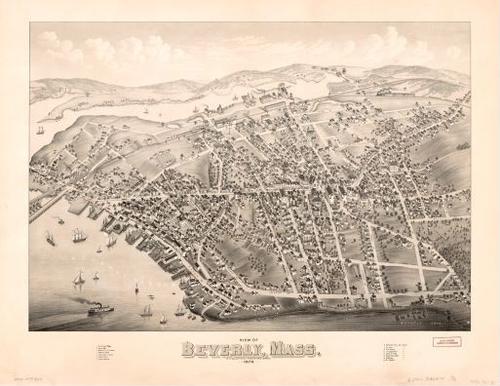 E70 - View of Beverly Massachusetts by OH Bailey and Co in 1879