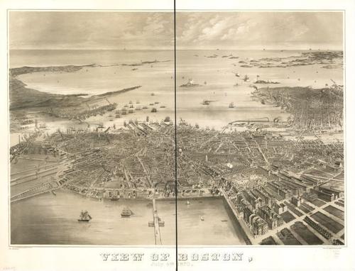 E70 - View of Boston by F Fuchs in July 4th 1870