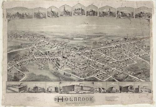 E70 - Holbrook Massachusetts Incorporated Feb 29 1872 by OH Bailey and Co in 1892