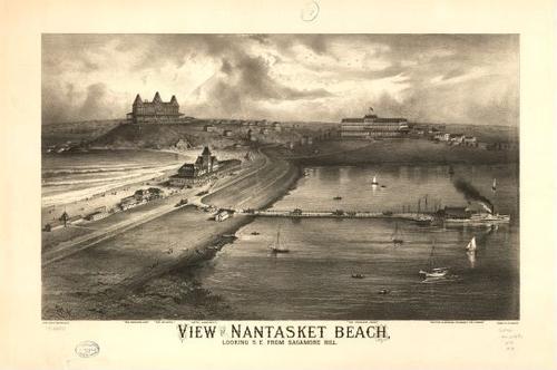 E70 - View of Nantasket Beach Looking SE from Sagamore Hill by Richard P Mallory in 1879