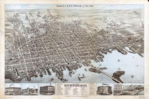 E70 - View of the City of New Bedford Massachusetts - 1876