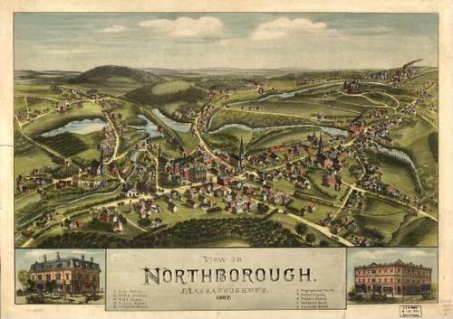 E70 - View of Northborough Massachusetts - 1887