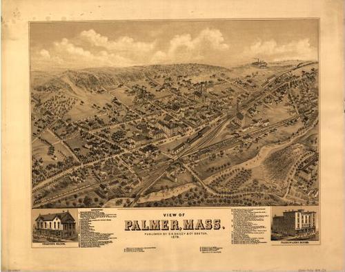 E70 - View of Palmer Massachusetts - 1879