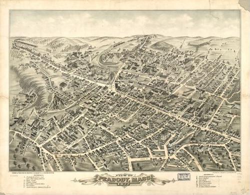 E70 - View of Peabody Massachusetts - 1877