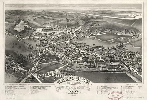 E70 - Sandwich Village Barnstable County Massachusetts looking west - 1884