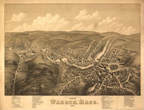 E70 - View of Warren Massachusetts - 1879