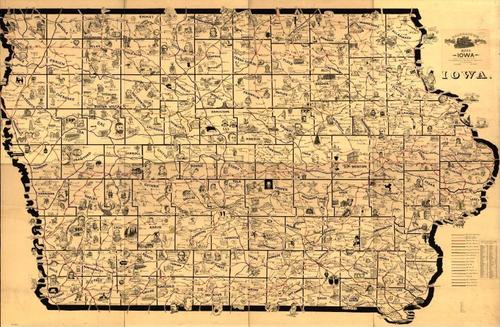 E72 - Galbraiths Railway Mail Service Maps Iowa -  Frank H Galbraith - 1897