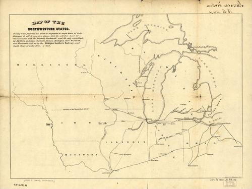 E72 - Map of the Northwestern States - John B Jervis - 1850