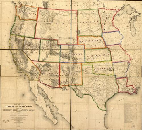 E72 - Map of the Territory of the United States from the Mississippi River to the Pacific Ocean - Gouverneur K Warren - 1863