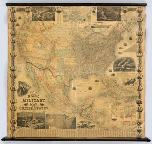 E73 - Naval And Military Map Of The United States - J Calvin Smith - 1862