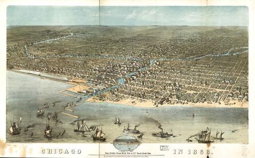 E74 - Chicago from Schiller Street North Side to 12th Street South Side - A Ruger - 1868