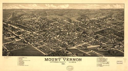 E74 - Mount Vernon Jefferson County Illinois - H Brosius - 1881