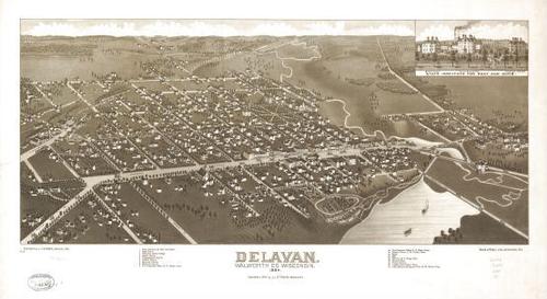 E78 - Delavan Walworth Co Wisconsin - Beck and Pauli - 1884