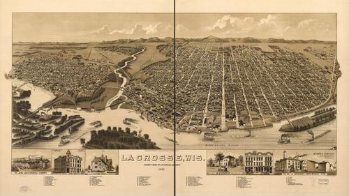 E78 - La Crosse Wisconsin County Seat of La Crosse County - Beck and Pauli - 1887