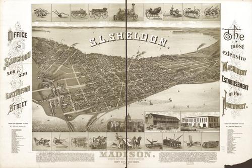 E78 - Madison State Capital of Wisconsin County Seat of Dane County - Norris Wellge and Co - 1885