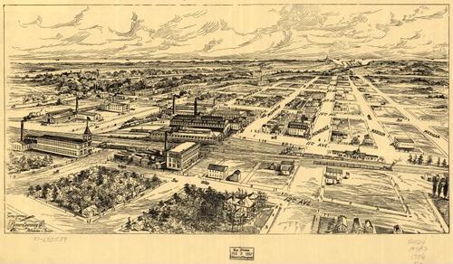 E78 - Birds Eye View of South Milwaukee - Binner Engraving Co - 1906