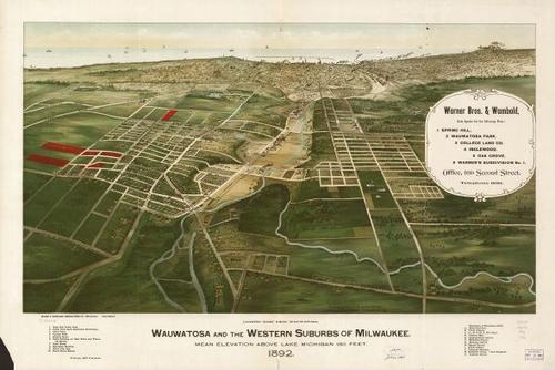 E78 - Wauwatosa and the Western Suburbs of Milwaukee - Marr and Richards Engraving Co - 1892