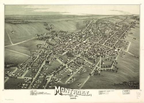 E80 - Montrose Susquehanna County Pennsylvania - 1890