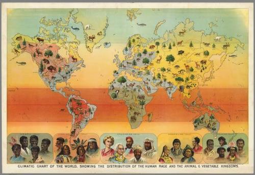 E84 - Climatic Chart of the World, Showing the Distribution of the Human Race and the Animal and Vegetable Kingdoms