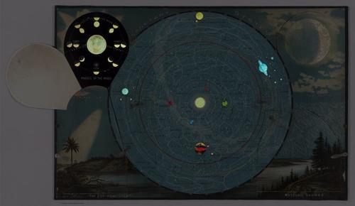 E84 - (backlit) Planetary System... (Flap open showing) Phases of the Moon.