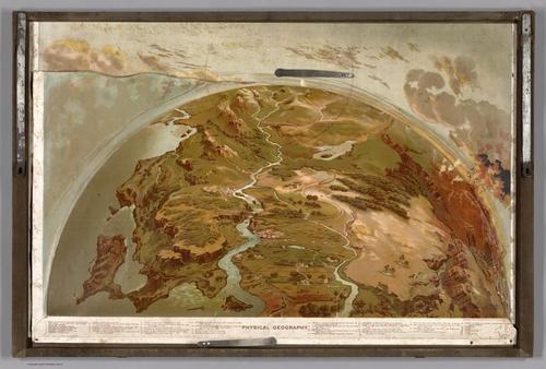 E84 - Physical Geography. (Flap open showing the typical physical features of the earth's surface).