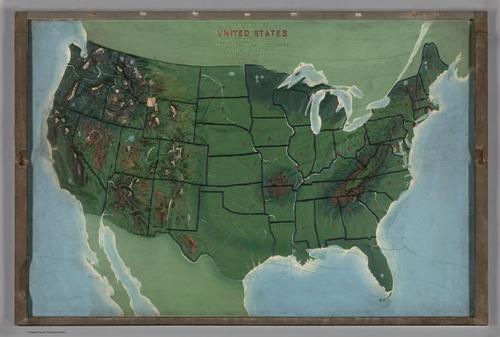 E84 - Relief Map of the United States.