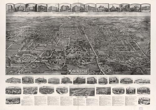 E92 - Aero view of Manchester Connecticut  - 1914