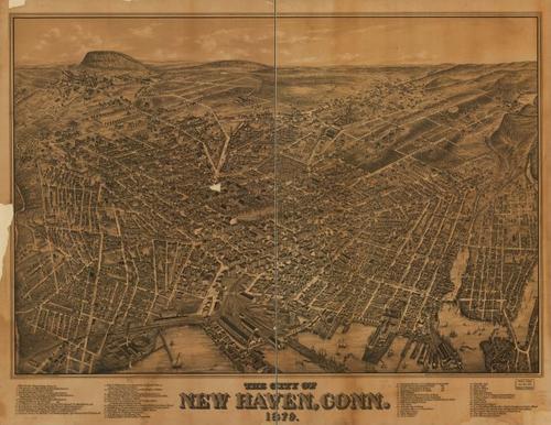 E92 - The city of New Haven Connecticut  - 1879
