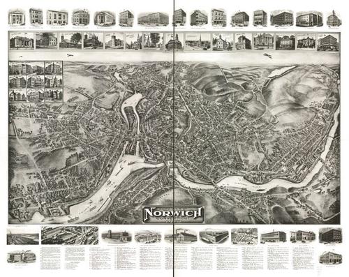 E92 - Aero view of Norwich Connecticut - 1912