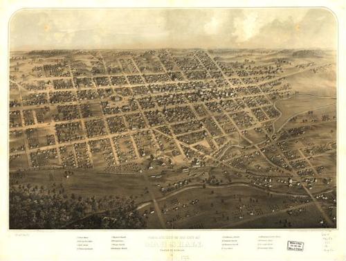E94 - Birds eye view of the city of Marshall Calhoun CoMichigan