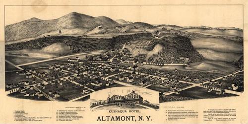 E95 - View of Kushaqua Hotel Altamont New York - 1890