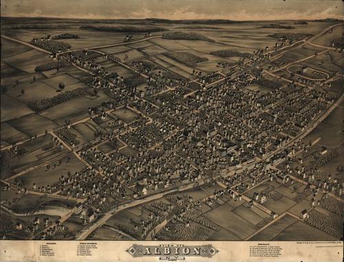 E95 - View of Albion New York - 1880