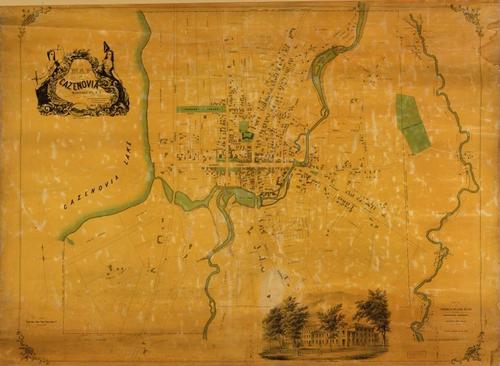 E95 - Map of Cazenovia Madison Co New York - 1852