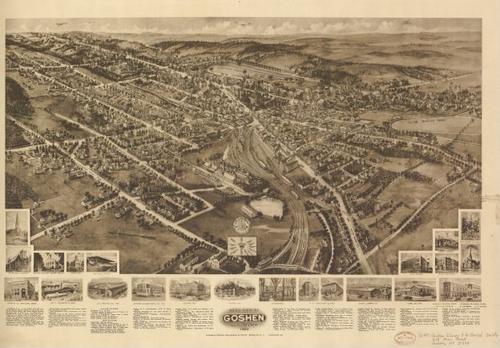 E95 - Aero view of Goshen New York - 1922