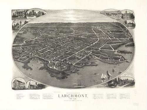 E95 - View of the borough of Larchmont New York - 1904