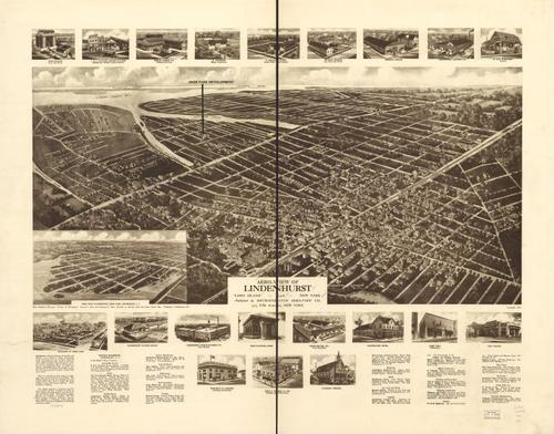 E95 - Aero-view of Lindenhurst Long Island New York - 1926