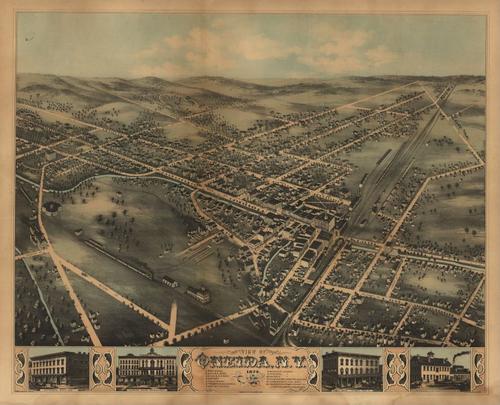 E95 - View of Oneida New York - 1874