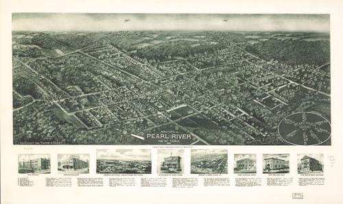 E95 - Aero-view of Pearl River New York - 1924
