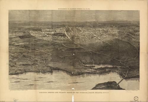 E95 - Saratoga Springs and vicinity scene of the inter-collegiate regatta - 1874
