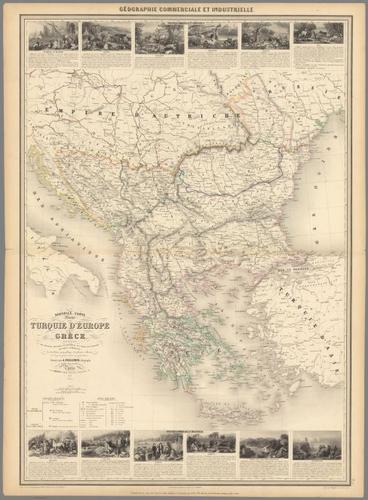 E98 - Pl. 11. Nouvelle Carte Illustree de la de la Turquie d'Europe et de la Grece