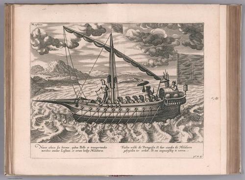 E99 - View: Navire de Portugais & de Malabares.
