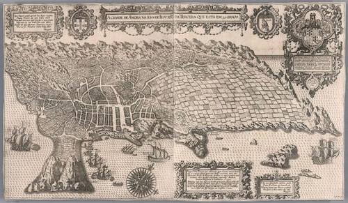E99 - Book Map: La Ville d'Angra en l'Isle de Tercere.