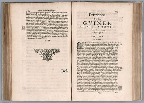 E99 - Text: Histoire de la Navigation ... Indes Orientales (continued). Description de la Guinee, Congo, Angola ....