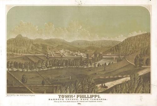 E108 - Town of Phillippi Barbour County West Virginia - 1861